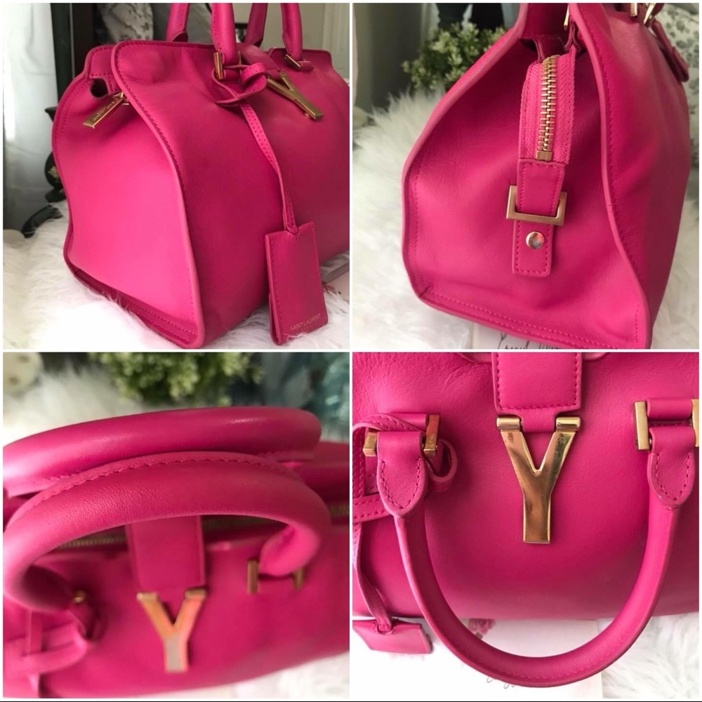 ❌SOLD❌ YSL  "Classic Y Cabas" in Fuchsia Pink - Picture 4 of 8